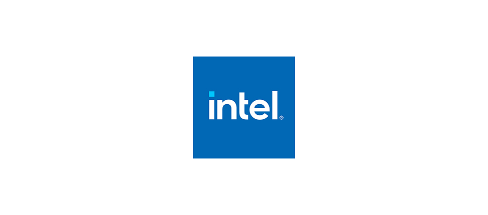 Intel logo. Intel logo.